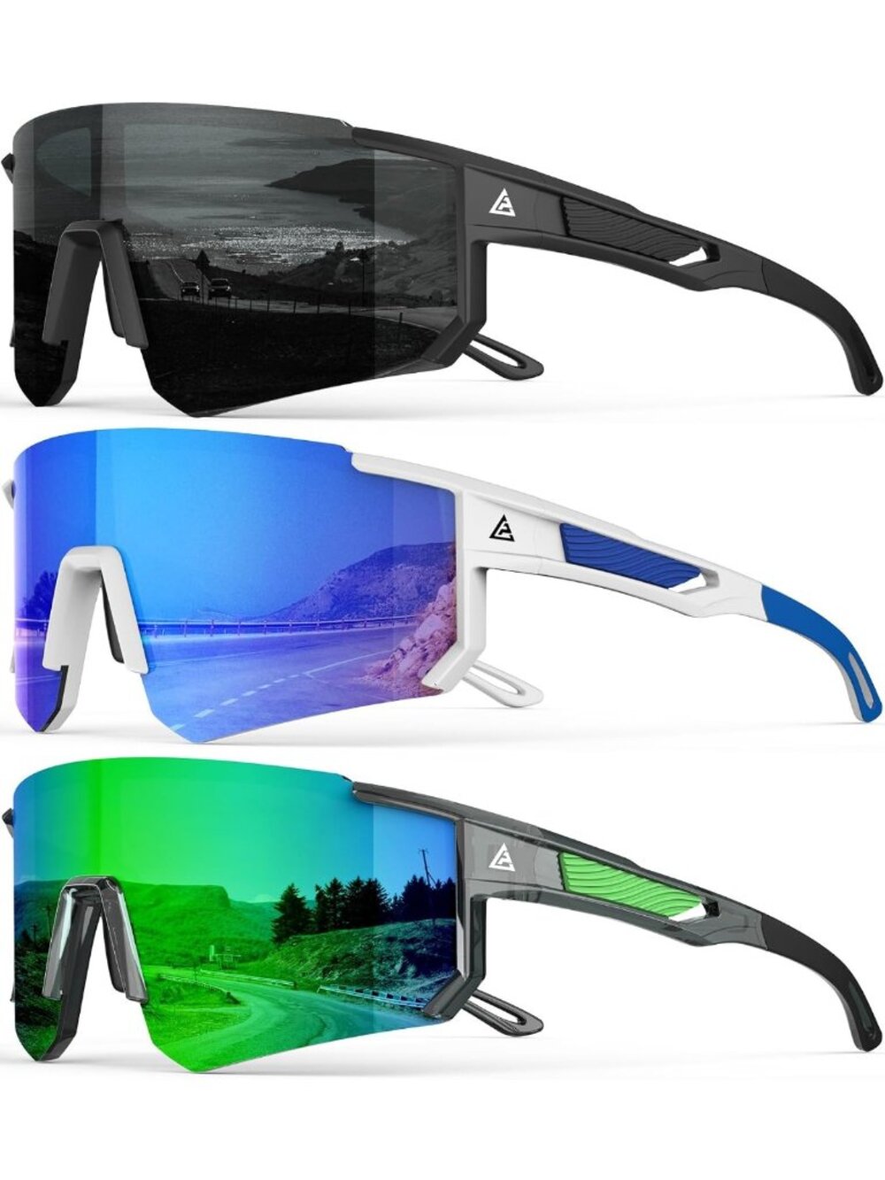 UV400 Polarized Sports Sunglasses for Men & Women - Wrap Around Cycling